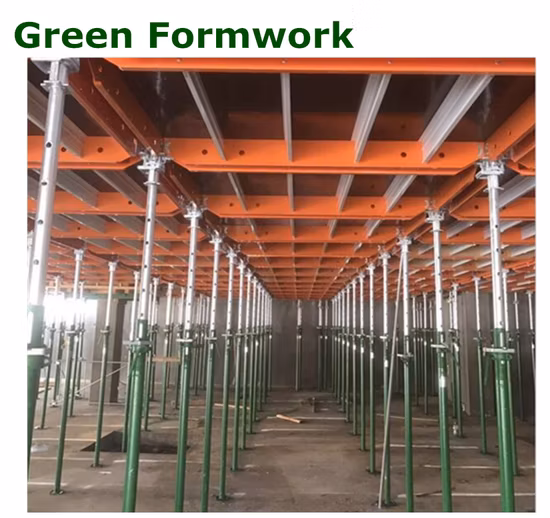 Grüne Schalung aus Stahl und Aluminium für Plattenbeton